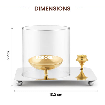 My Borosil Diya Lights & Diffusers Medium Borosil Aarti Diya