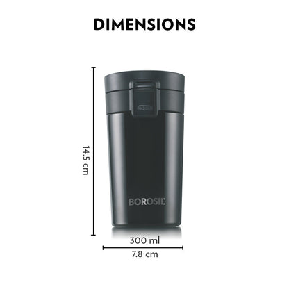 Borosil Coffeemate Insulated Mug, 300ml
