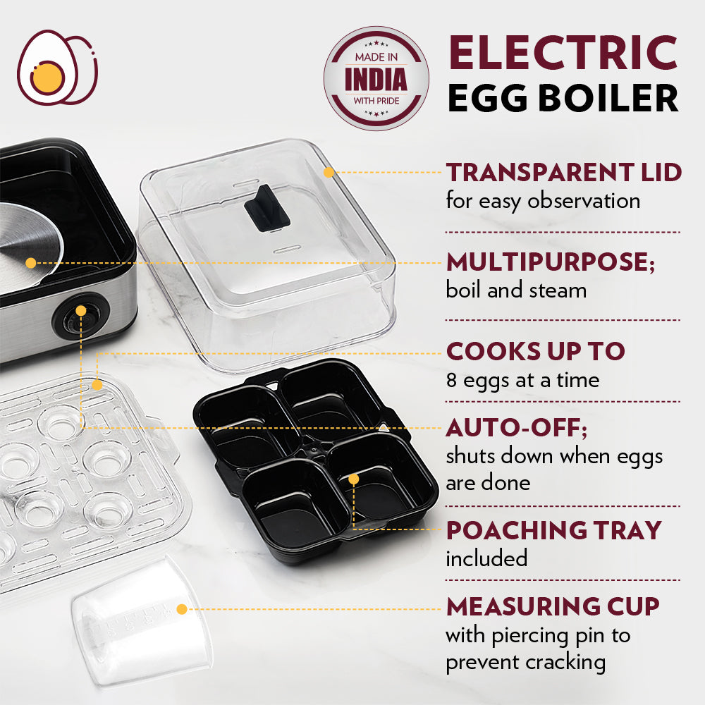 My Borosil Egg Cookers Borosil Electric Plus 8 Egg Boiler