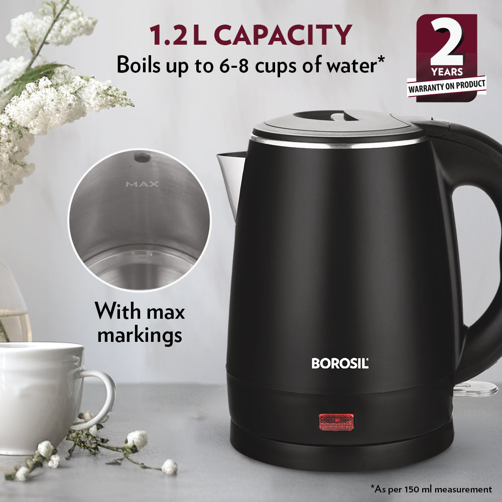 My Borosil Electric Kettles Borosil Cooltouch Kettle, 1.2 L