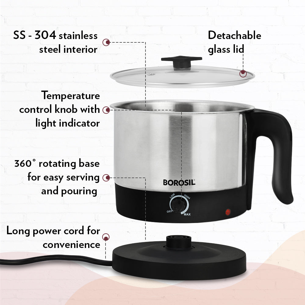 My Borosil Electric Kettles Borosil Omni Electric Kettle, 1L