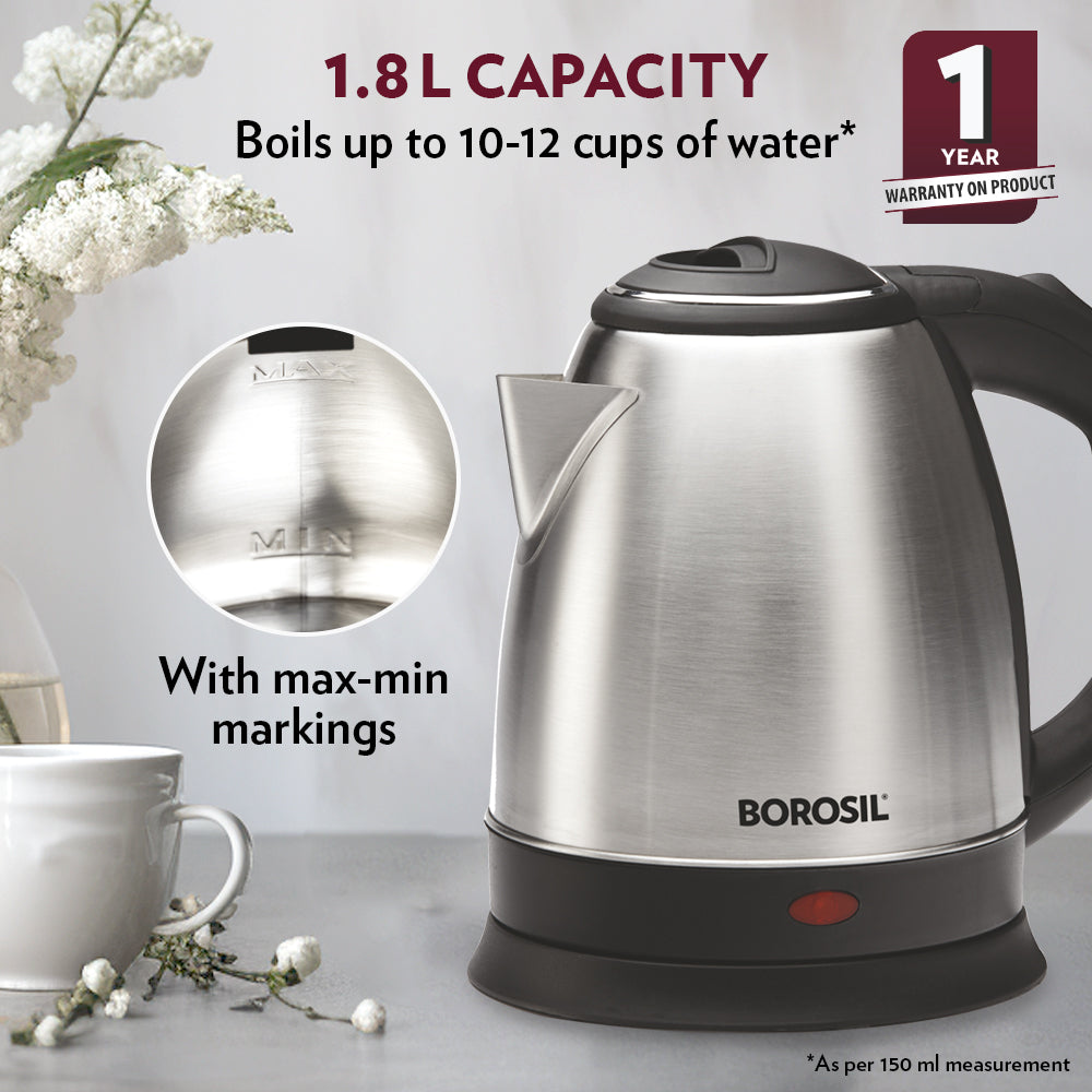 My Borosil Electric Kettles Borosil Rio Electric Kettle, 1.8L