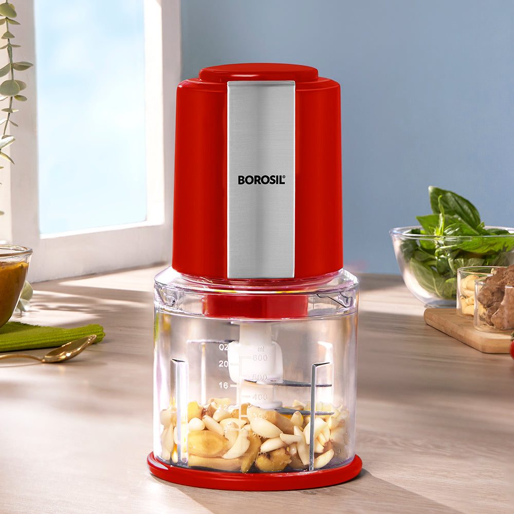 My Borosil Food Mixers & Blenders Borosil Chef Delite Chopper, Red