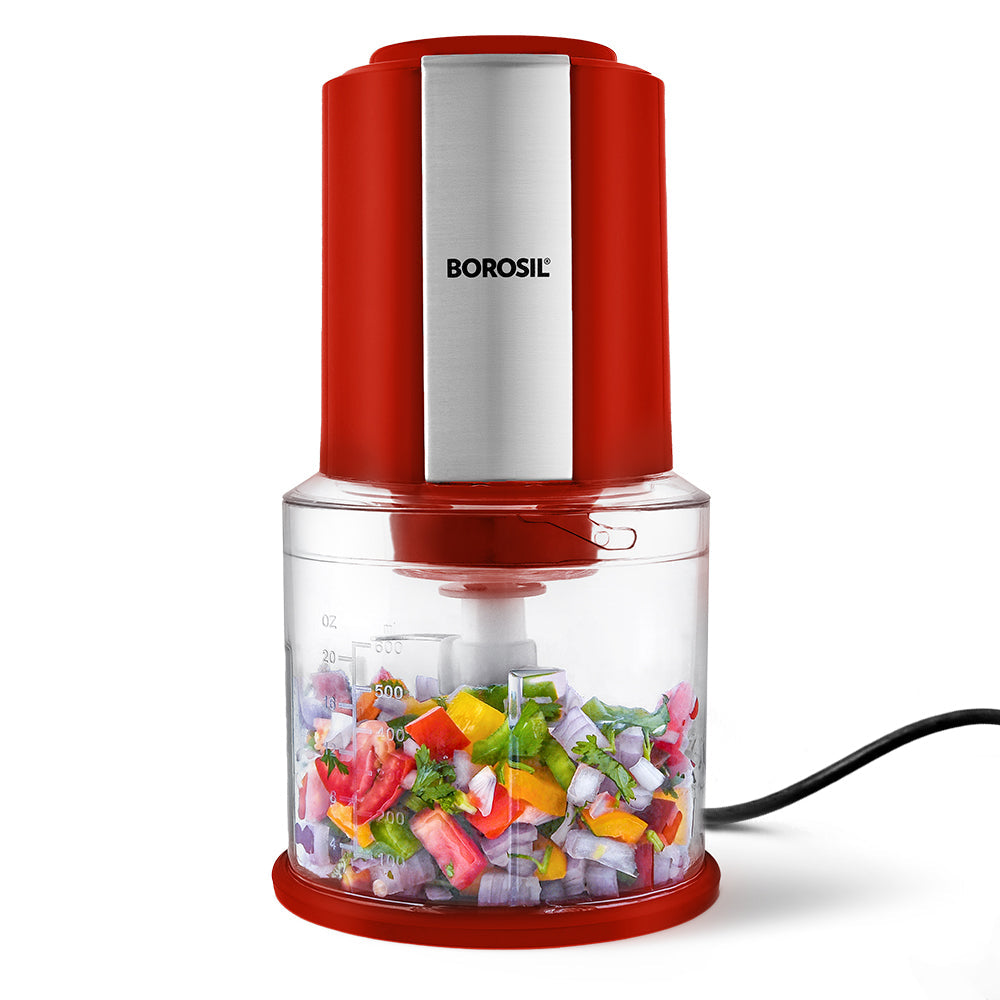 My Borosil Food Mixers & Blenders Borosil Chef Delite Chopper, Red