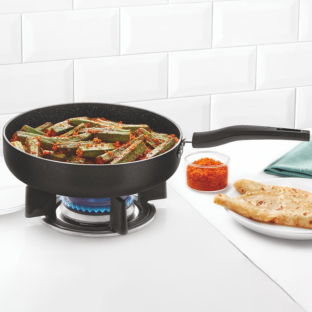 Borosil Granito Nonstick Deep Frying Pan, 26cm(2.7L)