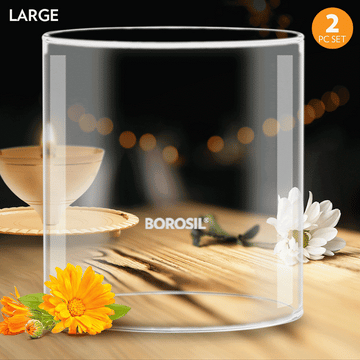 Borosil Glass Chimney Set of 2