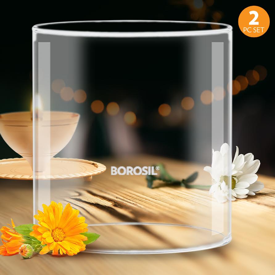 My Borosil Glass Chimney Large (Set of 2) Borosil Glass Chimney Set of 2