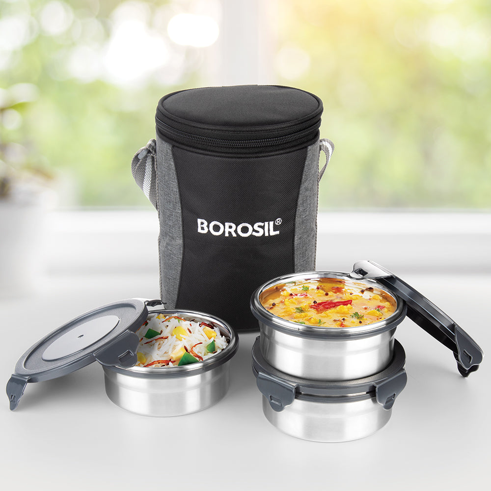 Feast Stainless Steel Round Lunch Box