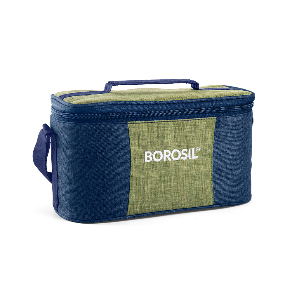 My Borosil Glass Lunchboxes Set of 4 (320 ml x 2 + 120 ml x 2) Ace Aroma Glass Lunch Box, Square x 4 (Flat)