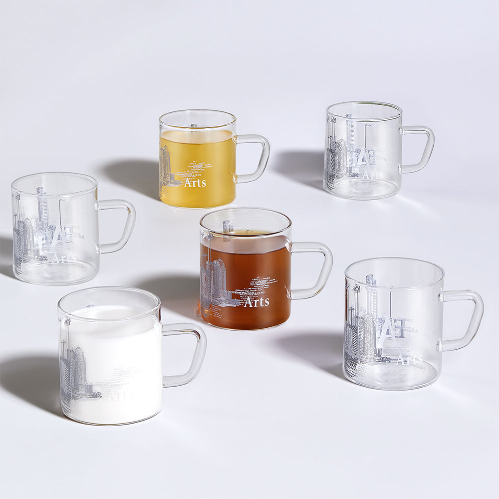 My Borosil Glass Mugs 190 ml x 6 Roma Glass Mug, Set of 6