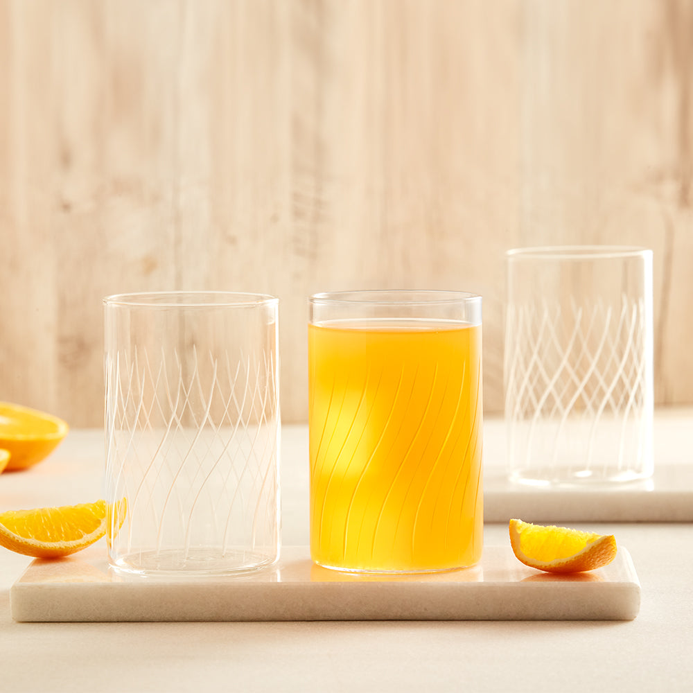 Borosil Cascade Glass, Set of 6, 295ml