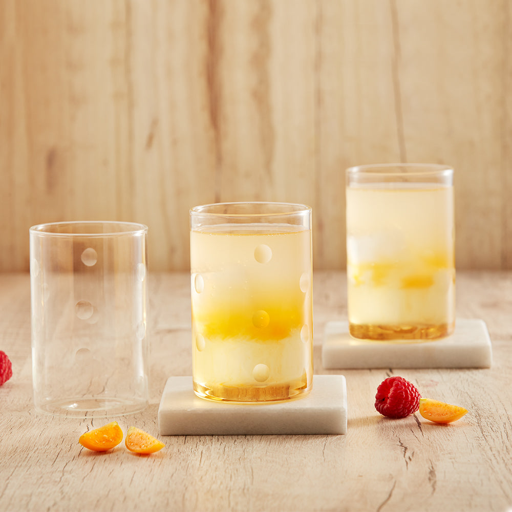 Borosil Medallion Glass, Set of 6, 295ml