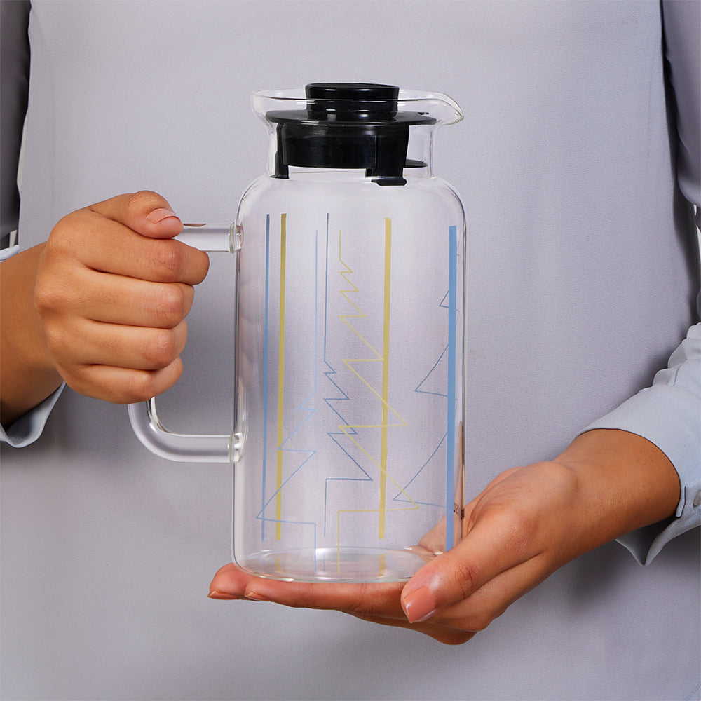 Sintra Multipurpose Glass Jug w Glasses, 1L + 295ml x 2