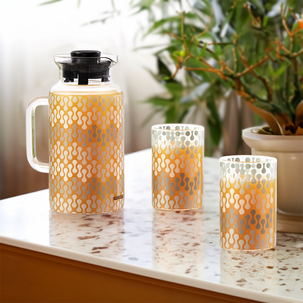 Vista Multipurpose Jug w Glasses, 1L + 295ml x 4