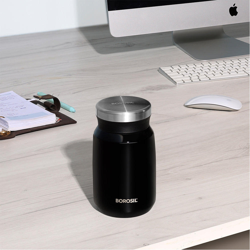 My Borosil Insulated Mug 500 ml Carry Mate Black, 500 ml