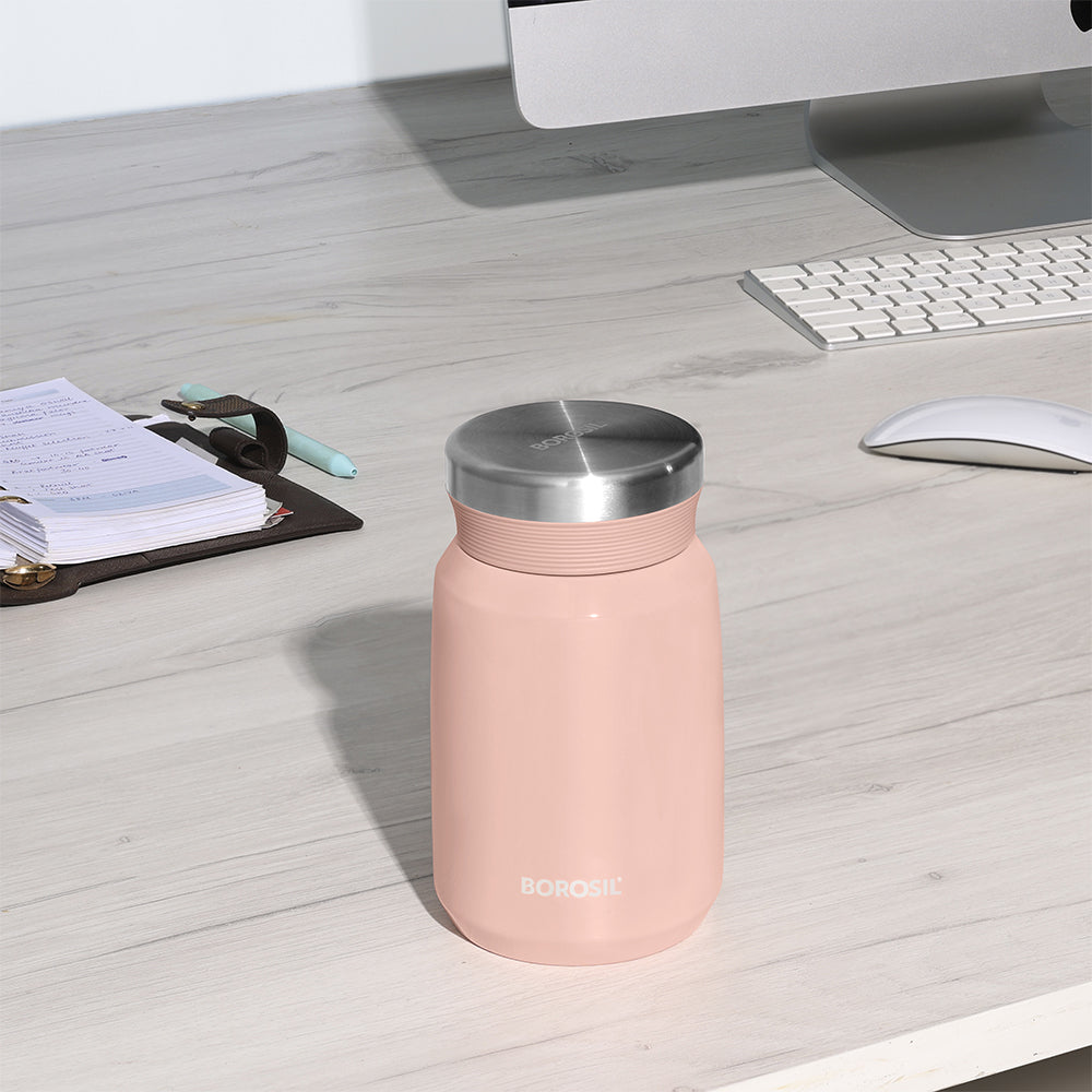 My Borosil Insulated Mug 500 ml Carry Mate Pink, 500 ml