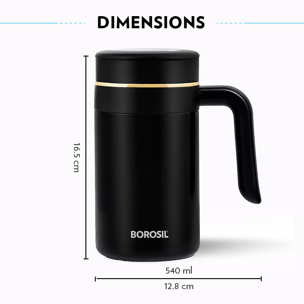 My Borosil Insulated Mug 540 ml Klassic Super Mug, 540 ml