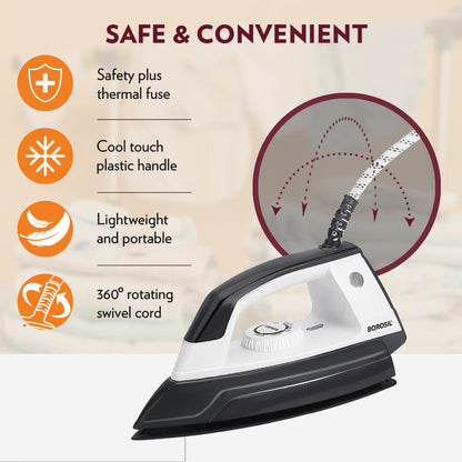 My Borosil Irons & Ironing Systems Borosil Glider Dry Press Iron