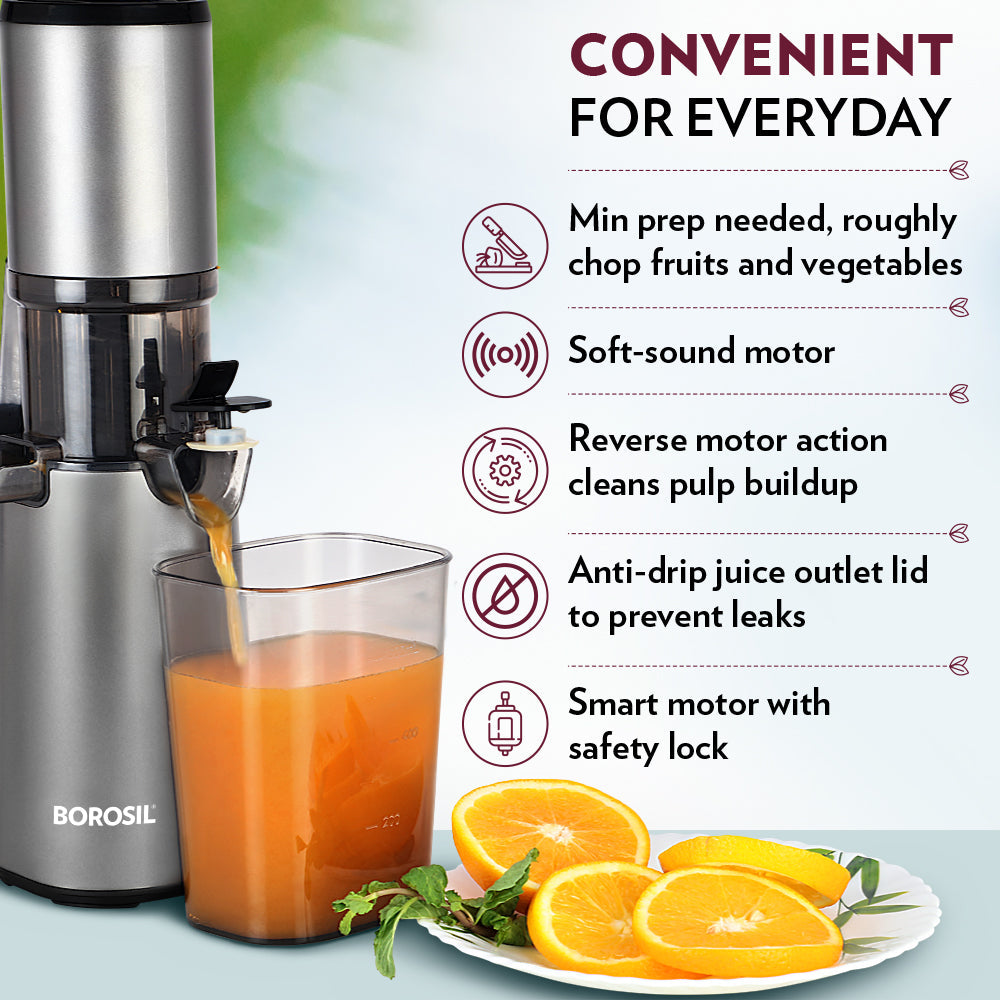 My Borosil Juicers Borosil Smart Juice Slow Juicer