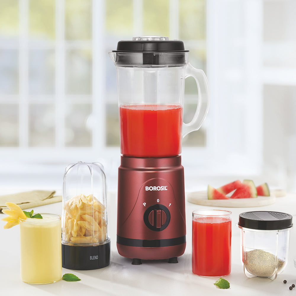 Nutrifresh NB05 Juicer & Mixer, Maroon