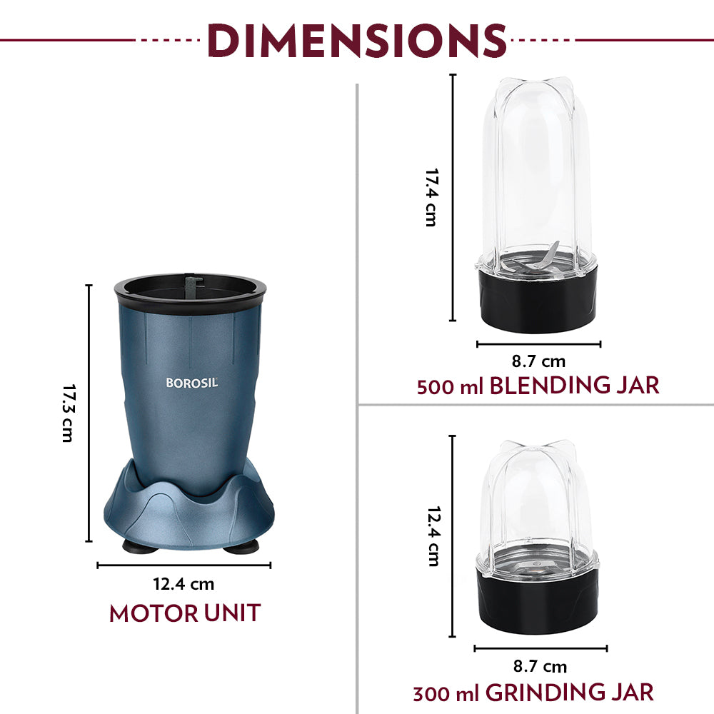 My Borosil Mixer Grinders Borosil Nutrifresh PB33, Blue