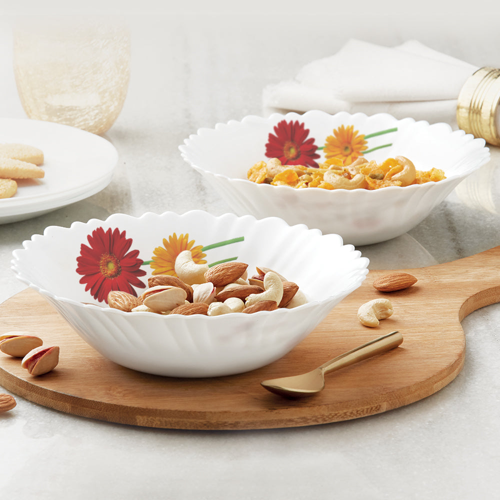 Larah by Borosil Zinnia Multipurpose Bowl, 4 pc Set