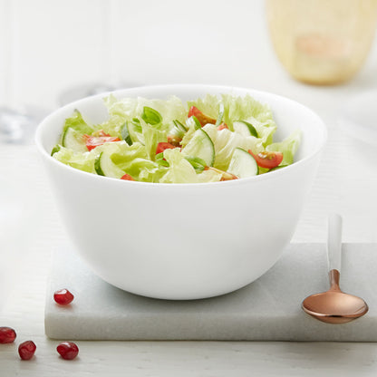 Larah by Borosil White Mixing n Serving Bowl, 750ml