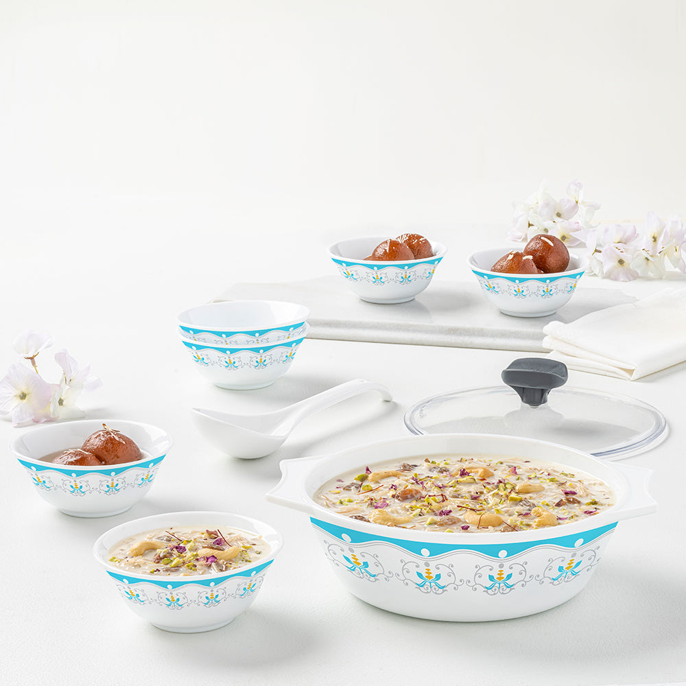 Larah Royal Jade Dessert Set, 9 pc