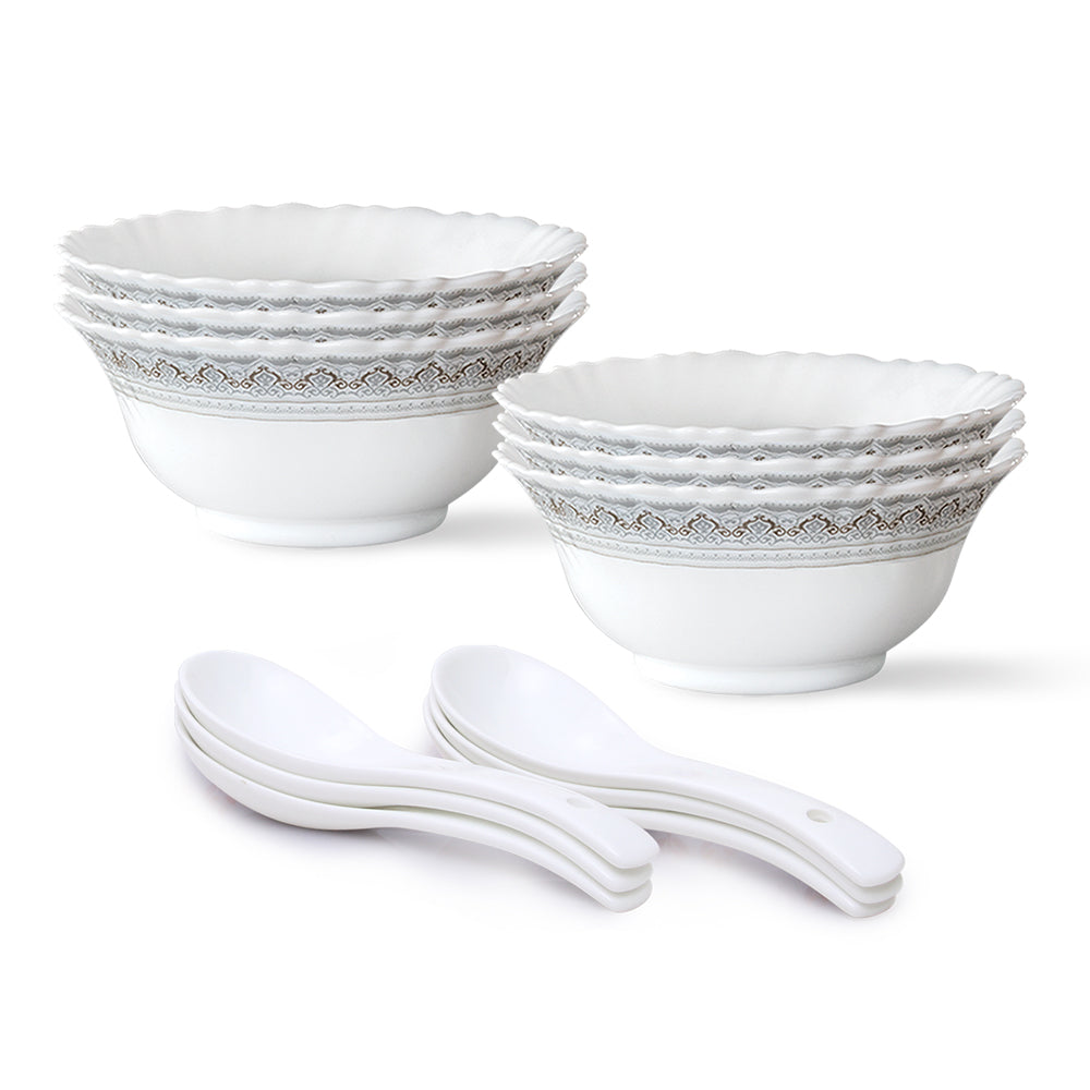 My Borosil Opalware Bowls & Katoris Serves 6 Larah by Borosil Classic Soup Bowl Set