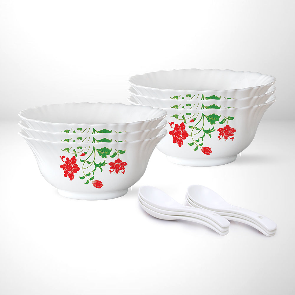 My Borosil Opalware Bowls & Katoris Serves 6 Larah by Borosil Hazel Soup Bowl Set