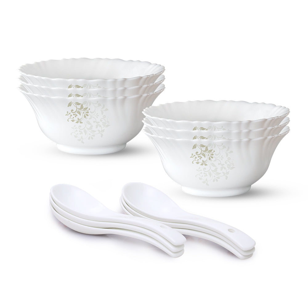 Larah by Borosil Ingot Soup Bowl w Spoon