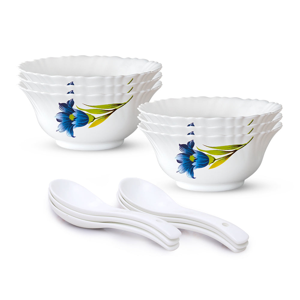 My Borosil Opalware Bowls & Katoris Serves 6 Larah by Borosil Nina Soup Bowl w Spoon