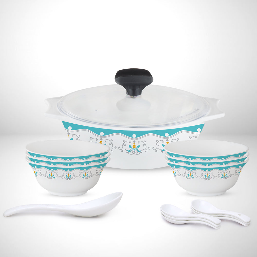 My Borosil Opalware Bowls & Katoris Serves 6 Larah by Borosil Royal Jade Soup Set