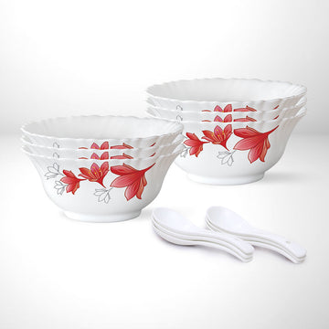 Larah by Borosil Ruby Soup Bowl Set