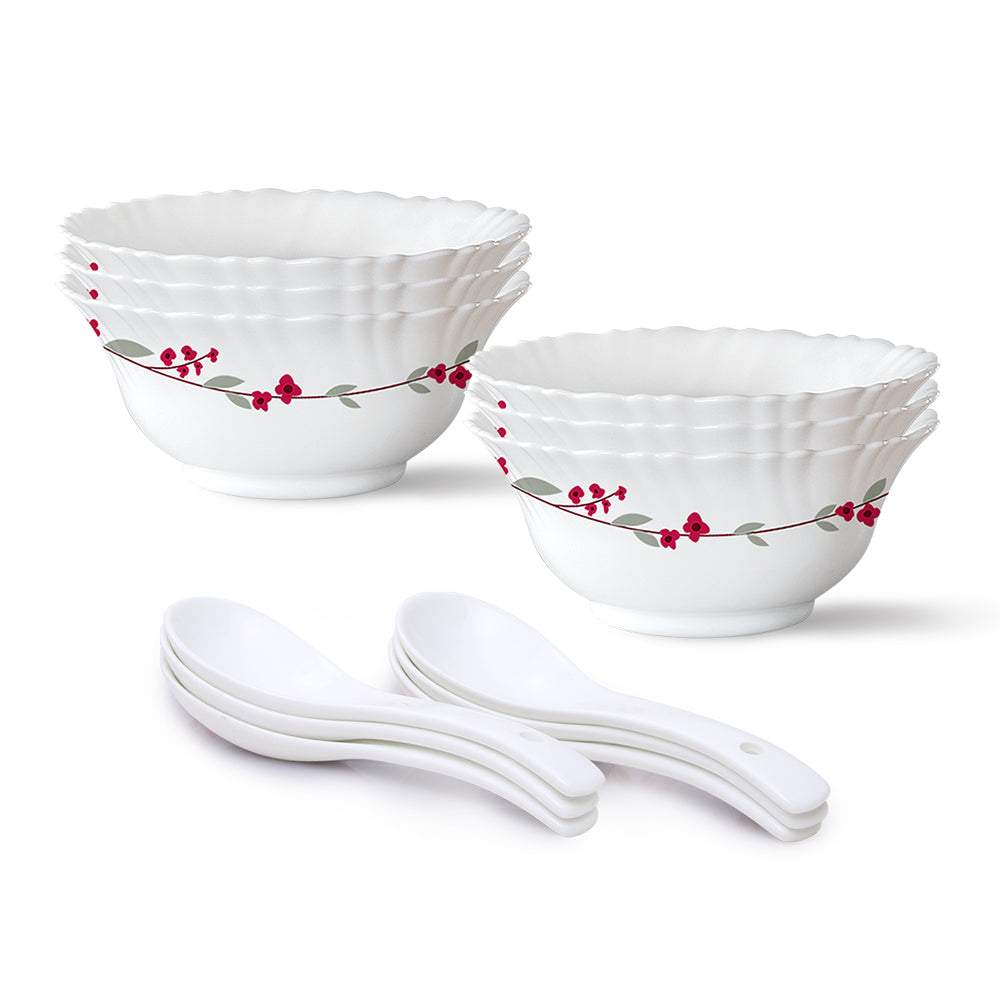 My Borosil Opalware Bowls & Katoris Serves 6 Larah by Borosil Verona Soup Bowl Set