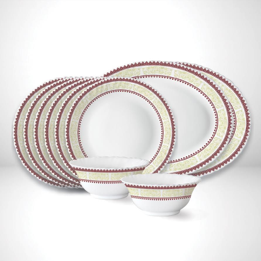 Larah by Borosil Elega Snack Set, 10 pc