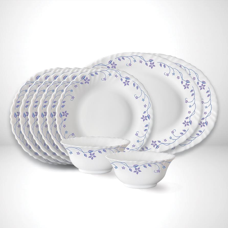 Larah by Borosil Flora Snack Set, 10 pc