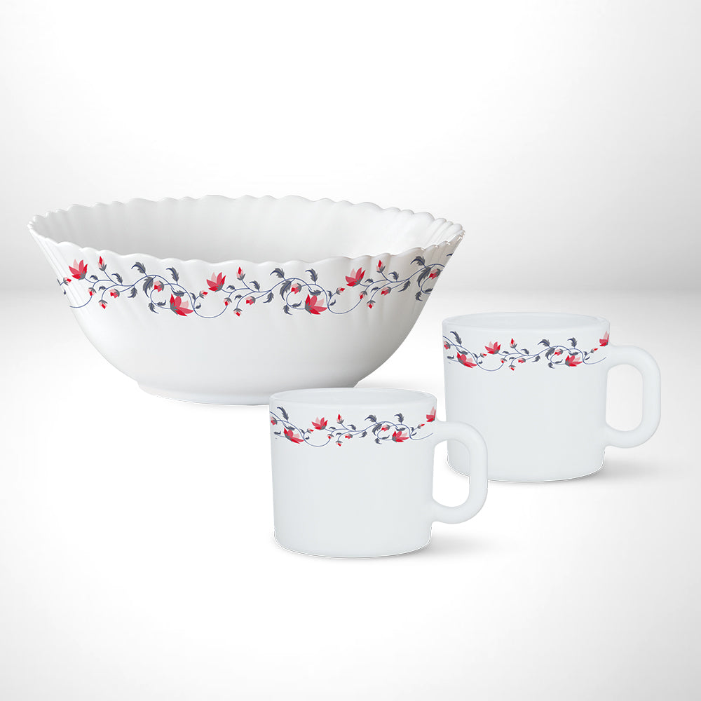 My Borosil Opalware Breakfast & Snack Sets 3 pc Set Larah by Borosil Pentas High Tea Set