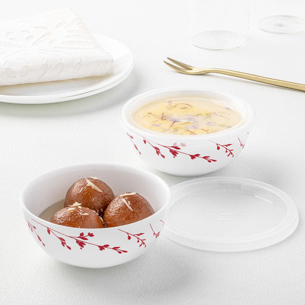 Larah by Borosil Vintage Serve n Store, 2 pc Set