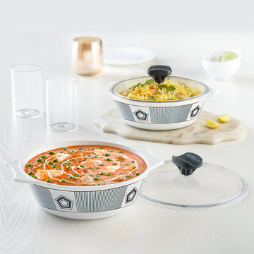 Larah by Borosil Crystal Casserole Set