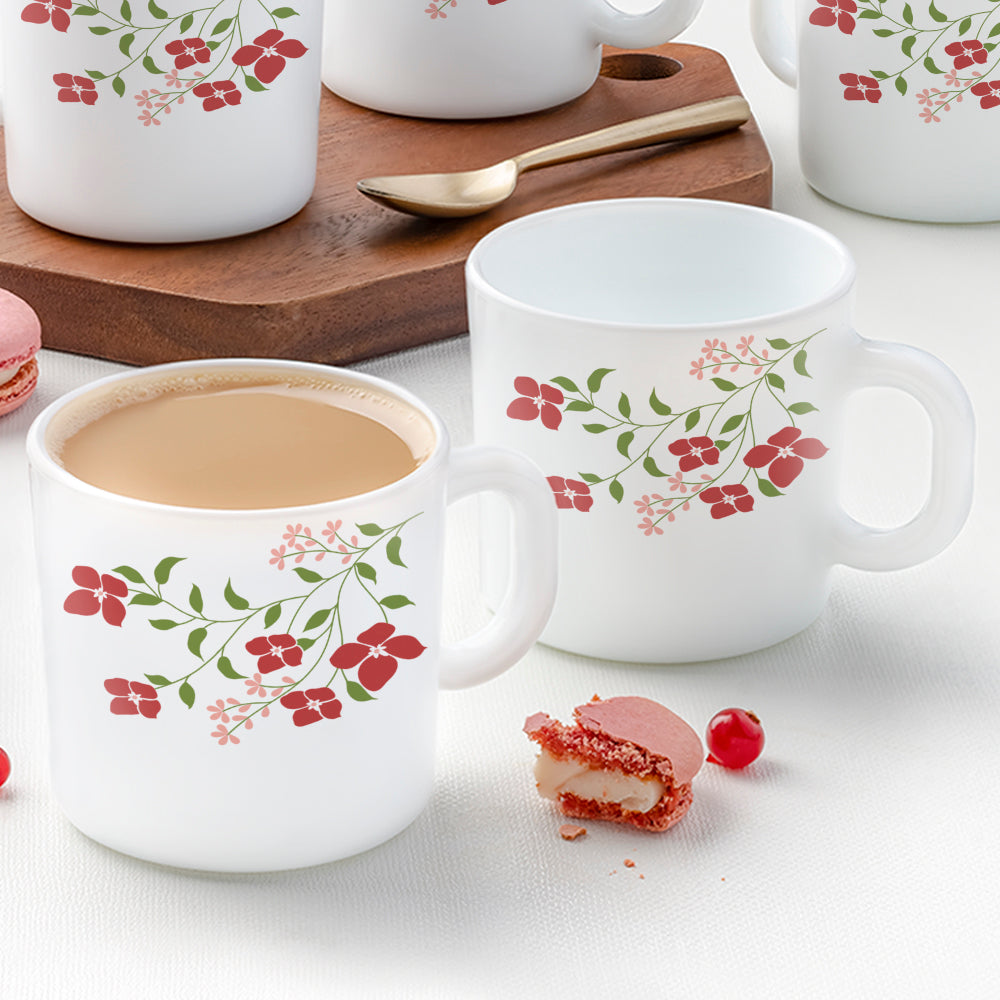 Larah by Borosil Janus Mug Set, 180ml x 6