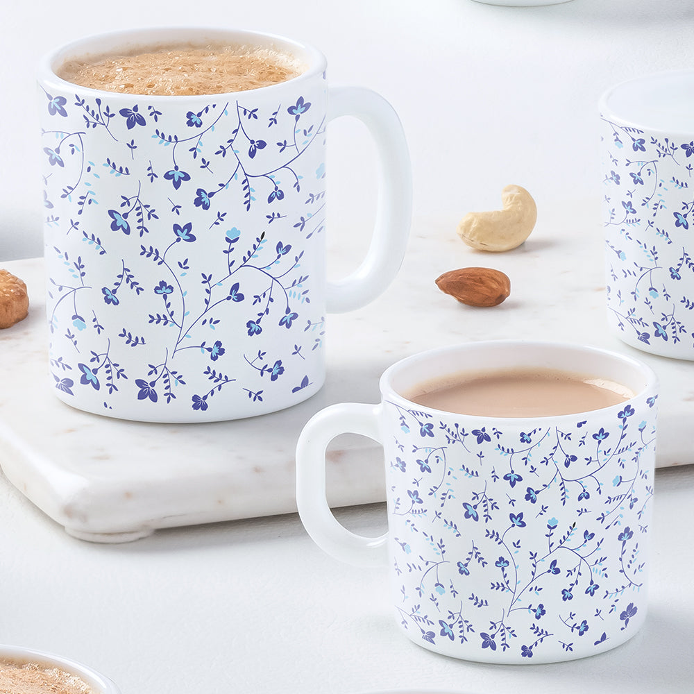 Larah by Borosil Blue Spring Mug Set, 240ml x 2