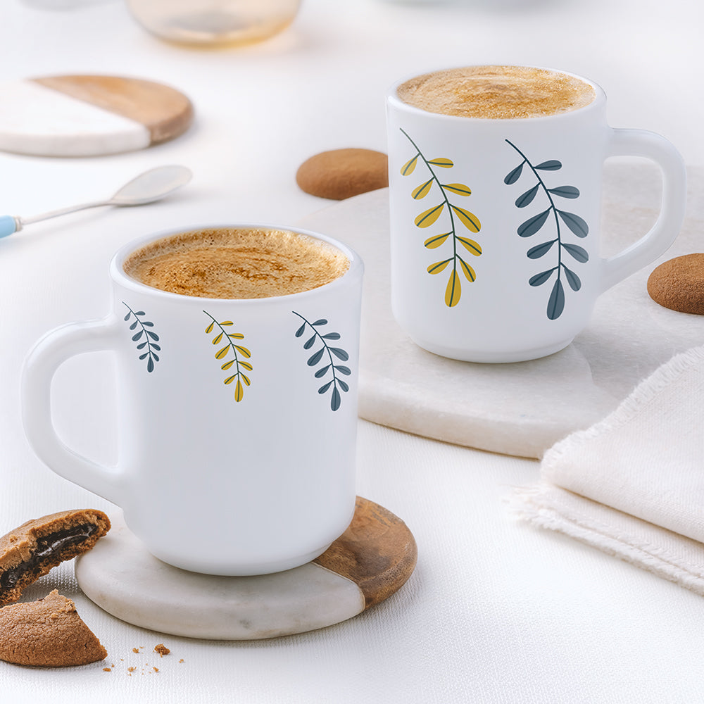 Larah by Borosil Niva Mug Set, 240ml x 2