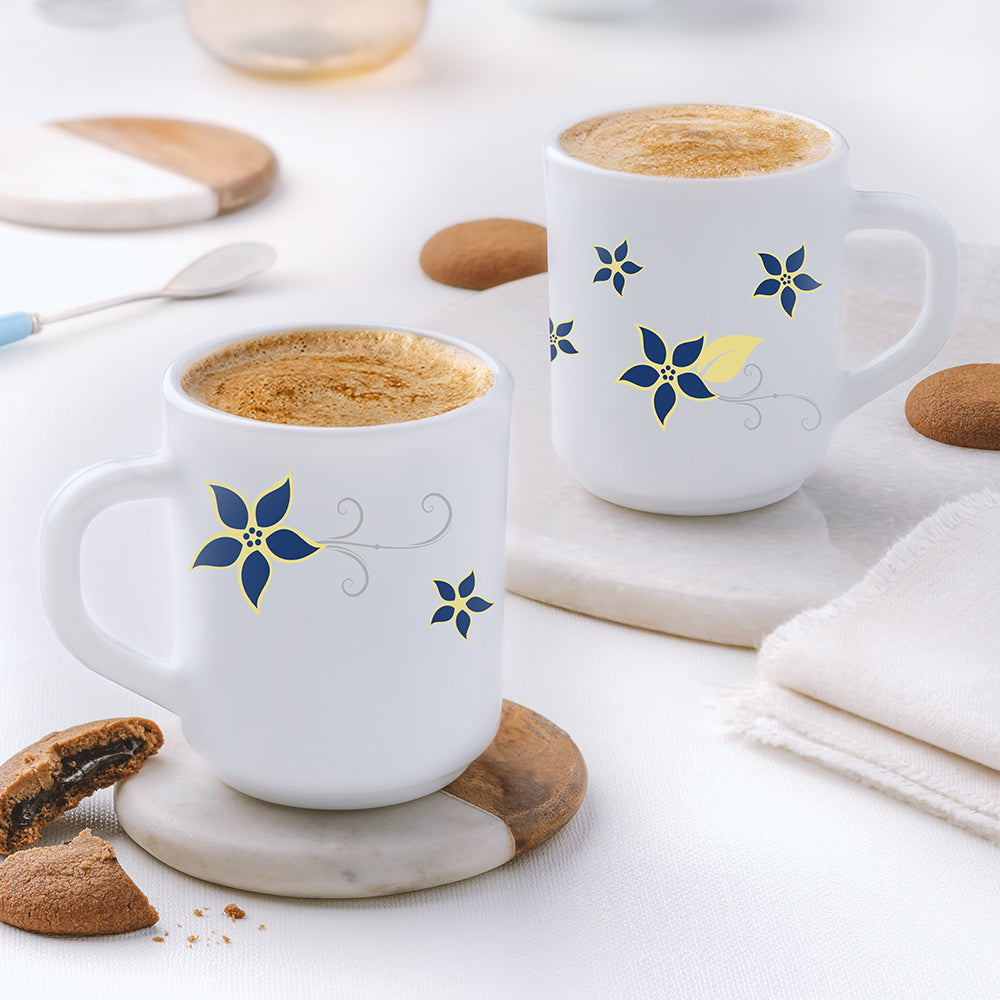 Larah by Borosil Viva Mug Set, 320ml x 4