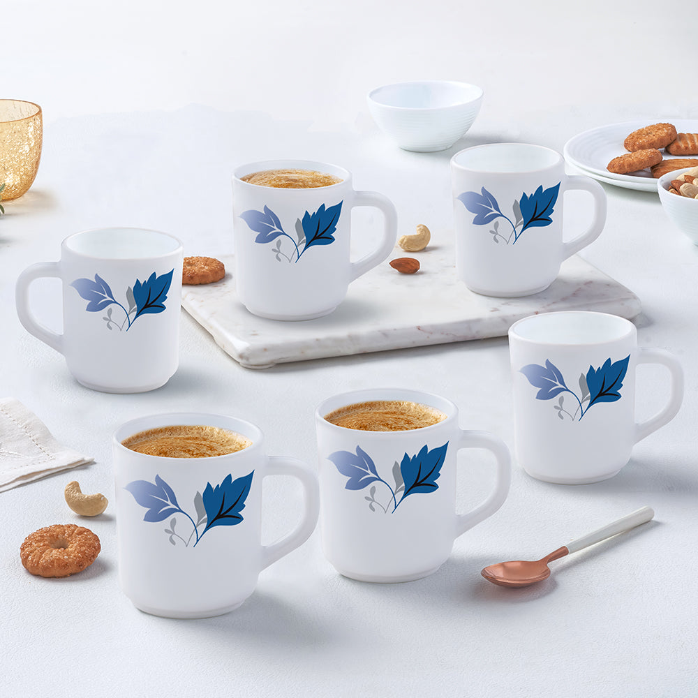 Larah by Borosil Ageria Mug Set, 180ml x 6