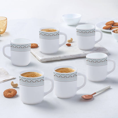 Larah Classic Mug Set, 180ml x 12
