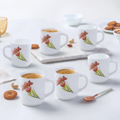 Larah Red Iris Mug Set