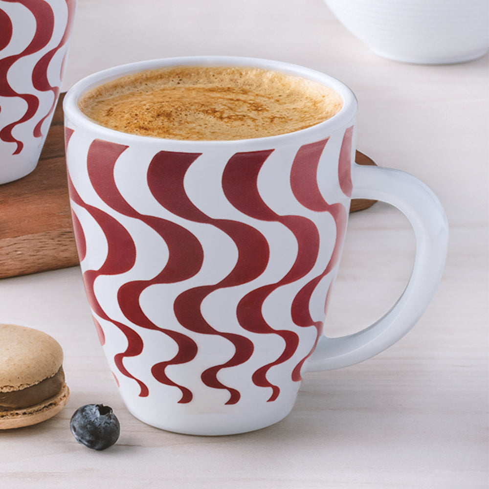 Larah Waves Mug Set, Brown