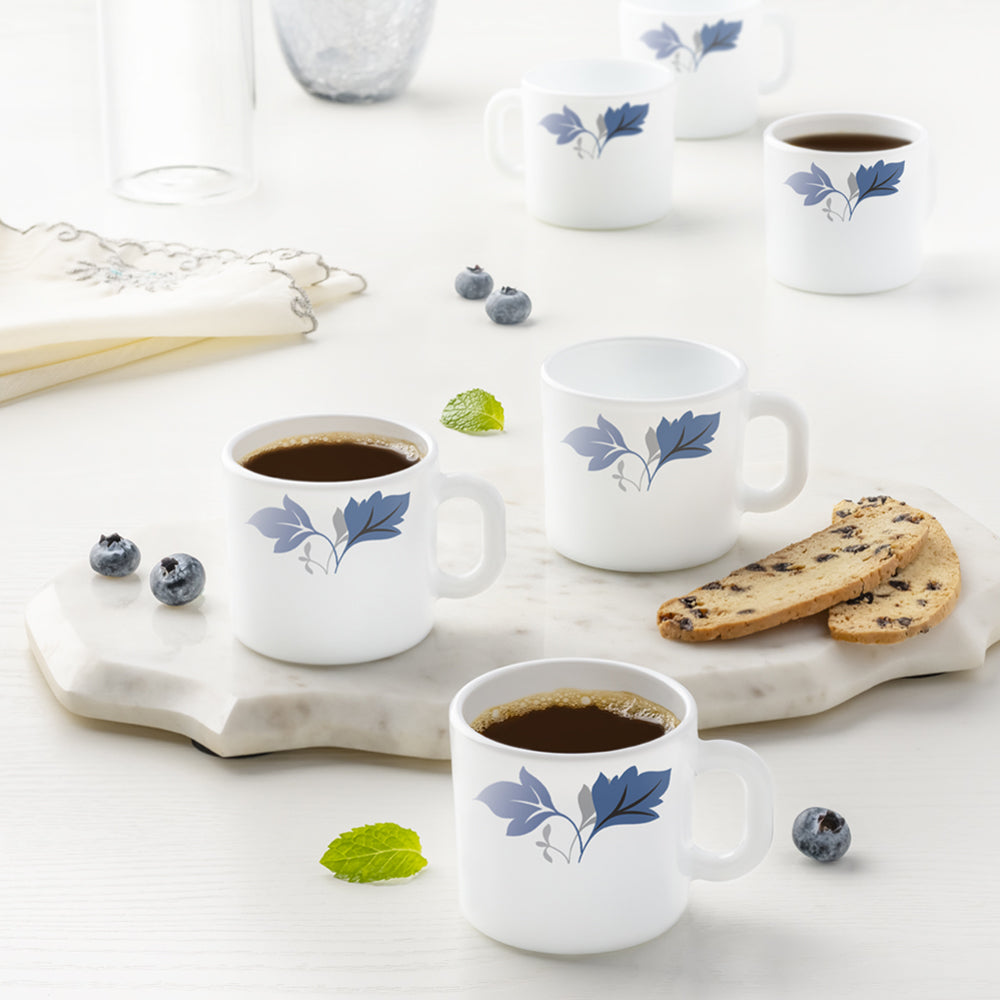Larah by Borosil Ageria Mug Set, 180ml x 12