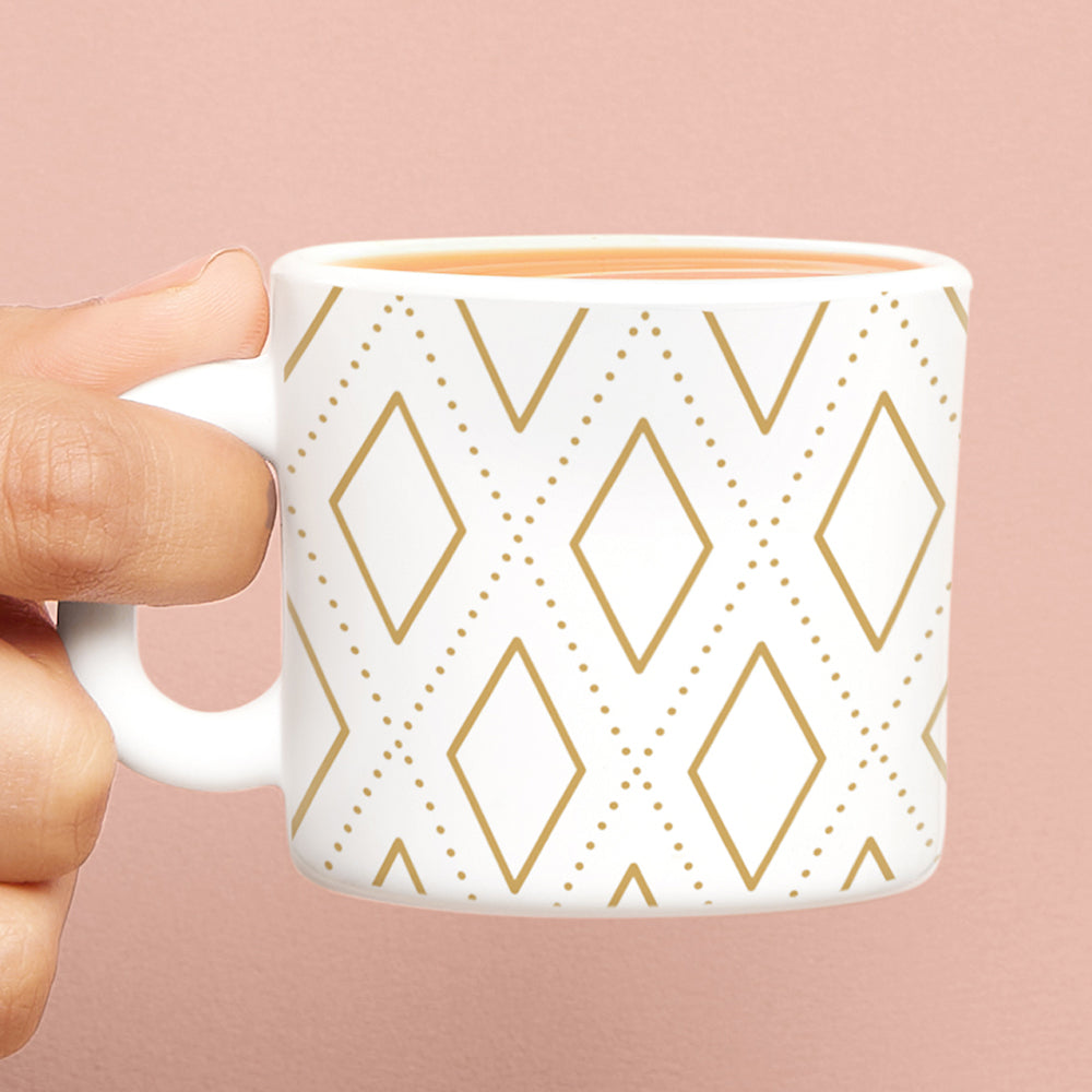 Larah by Borosil Angel Gold Mug Set, 8 pc